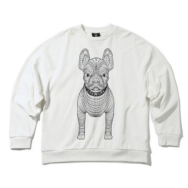 Lifework Áo sweatshirt Chui Đầu Hình Cún Đứng Cho Cặp Đôi Mẫu Mới