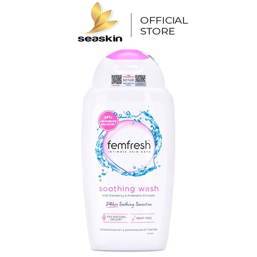 Dung dịch vệ sinh chống viêm Femfresh Soothing Wash 250ml - Femfresh màu hồng