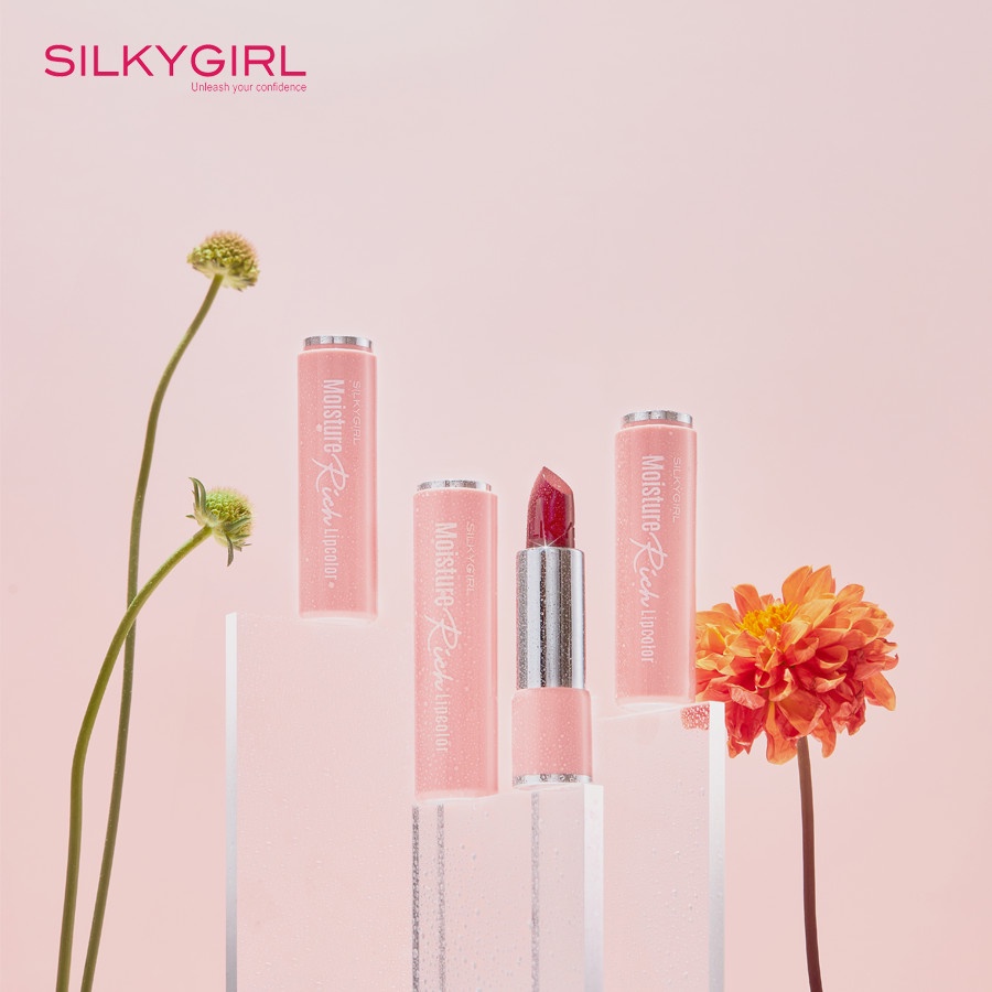 Son Thỏi Màu Có Dưỡng, Dưỡng Ẩm Môi Mềm Mại Silkygirl Moisture Rich Lipcolor 3.2g