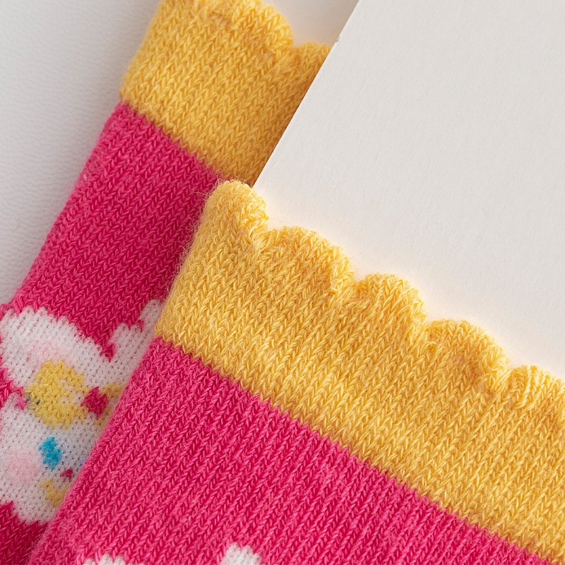 [THOMAS Kids] Set 5 Đôi Vớ Cotton Thoải Mái Chất Lượng Cao Họa Tiết Sọc Hình Thỏ Dành Cho Bé Trai Bé Gái Từ 1-12 Tuổi Bán Sỉ