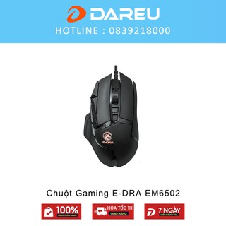 Chuột Gaming E-DRA EM6502  - Độ bền 50 triệu lượt bấm - Chống nước - 12400 DPI - LED RGB - Bảo hành 24 tháng