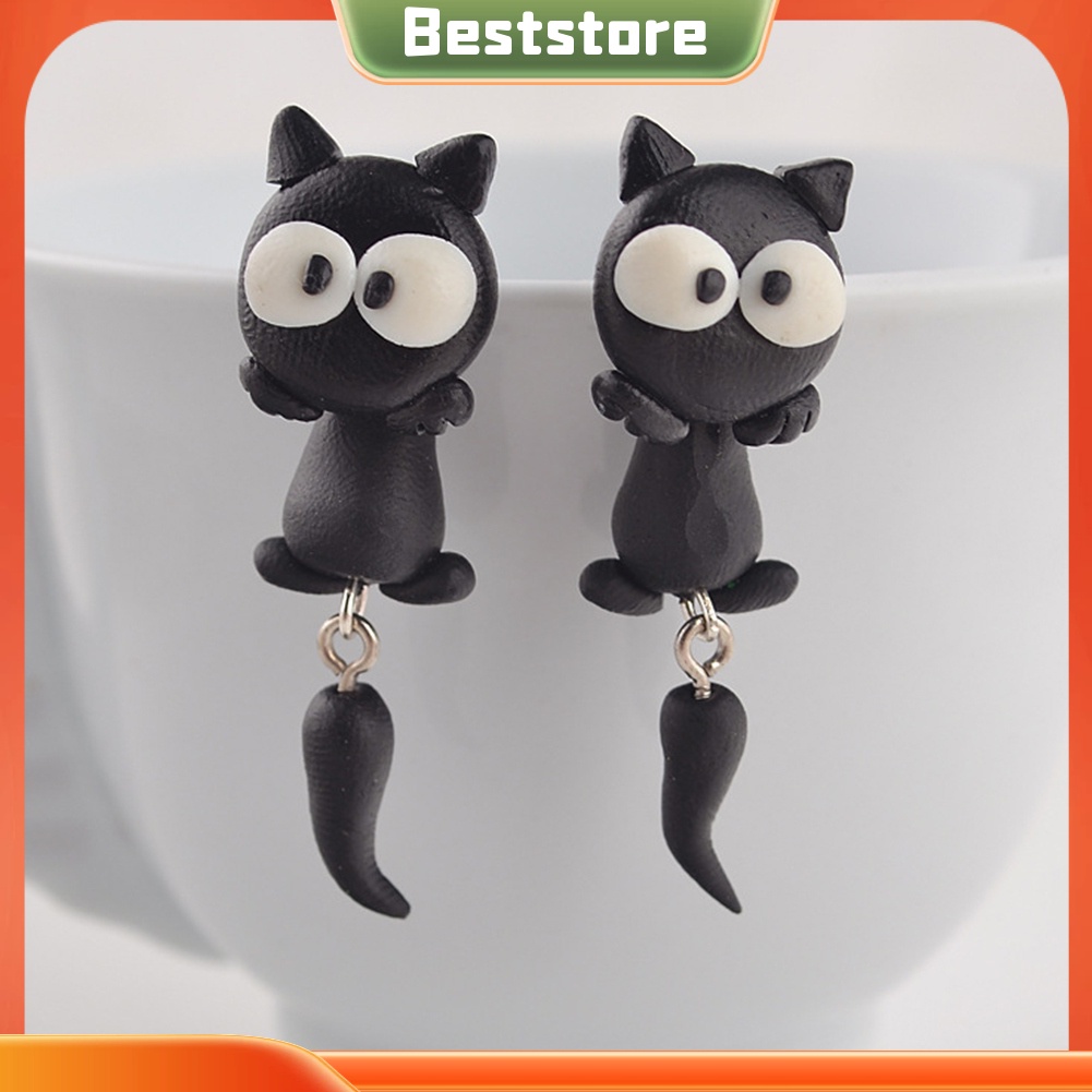 Khuyên Tai Đất Sét Mềm Hình Động Vật Đáng Yêu Cho Nữ