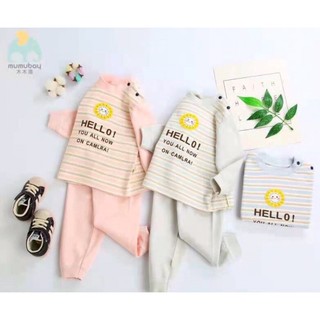 Bộ cotton len tàu cho bé yêu