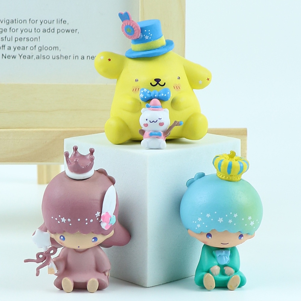 Set 6 Mô Hình Búp Bê Nhân Vật Hoạt Hình Sanrio 6 Chi Tiết Xinh Xắn