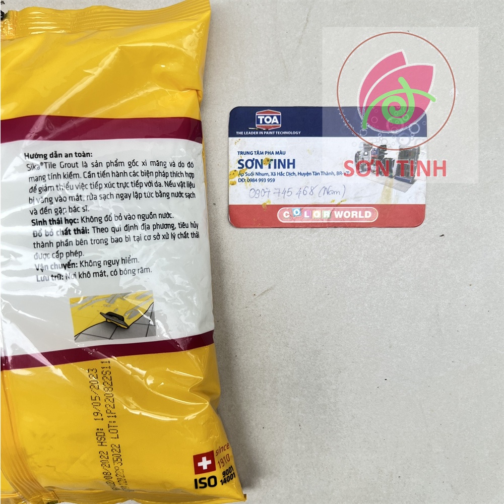 Keo chà ron chống thấm màu trắng sử dụng trong nhà và ngoài trời Sika TileGrout (Bao 1kg)