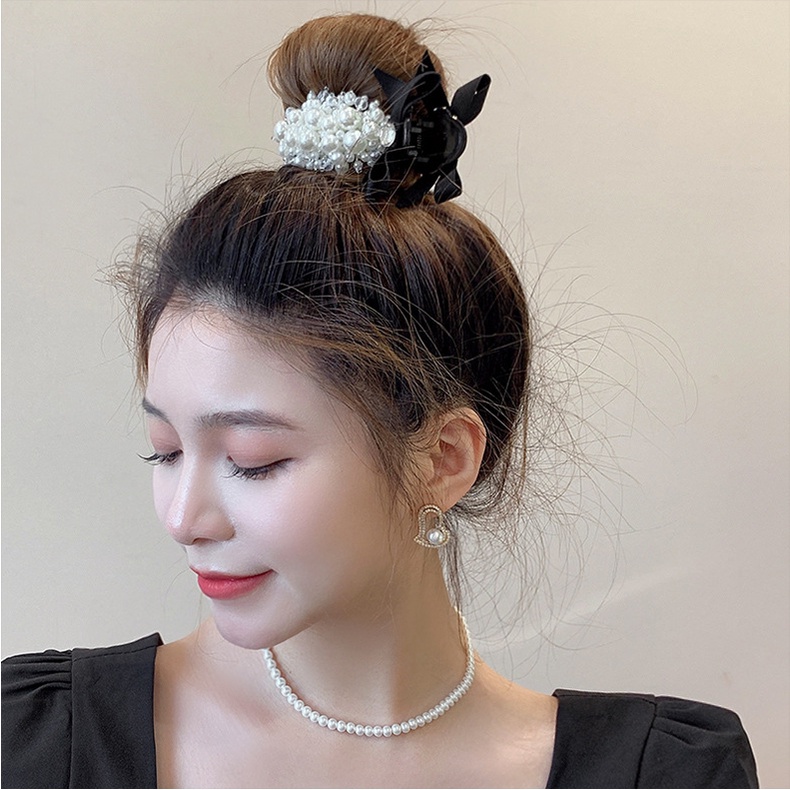 Kẹp tóc HAIMEIKANG đính ngọc trai phong cách thời trang Hàn Quốc