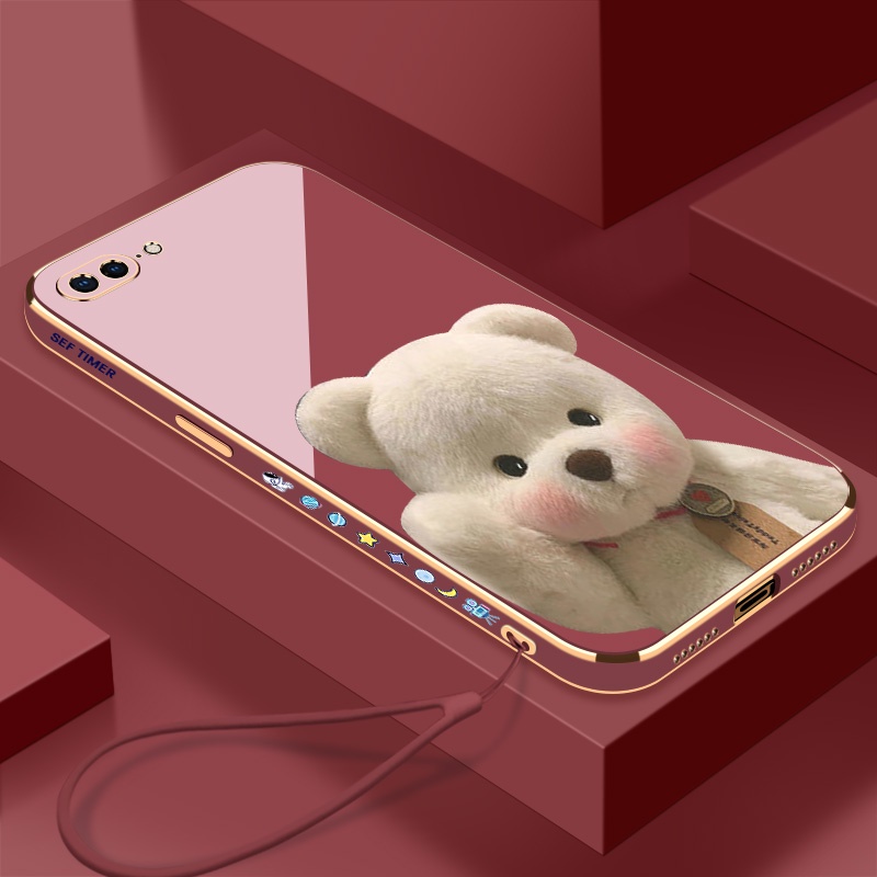 Ốp điện thoại QIANZI kiểu gấu thích hợp cho Iphone 7Plus Iphone 8Plus Iphone X Iphone Xs Iphone Xr Iphone Xs Max