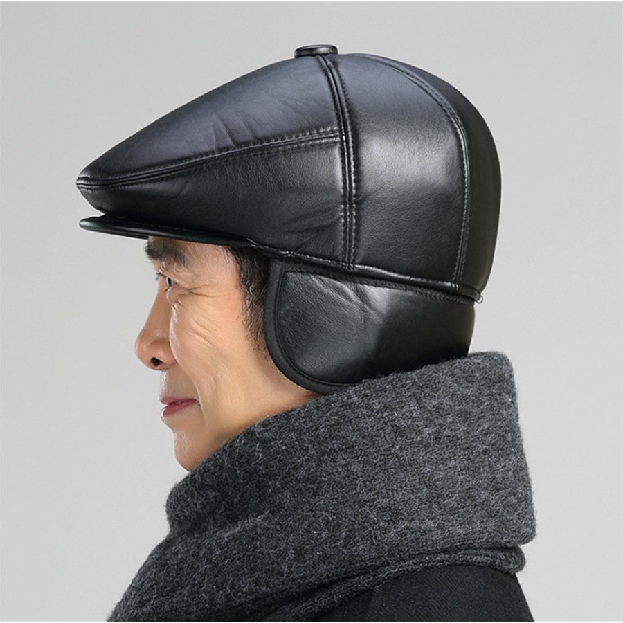 Mũ Beret Nam trung niên chất vải Da Pu cao cấp - quà tặng ỹ nghĩa