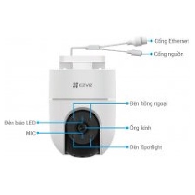 Camera Ezviz H8C 2Mp Xoay 360 Độ Ngoài Trời Có Màu Đêm Báo Động - Hàng Chính Hãng