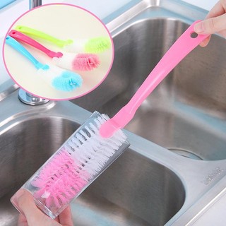 Cọ chùi rửa ly, cốc tay cầm dài tiện lợi - cây rửa ly cán dài lông cứng