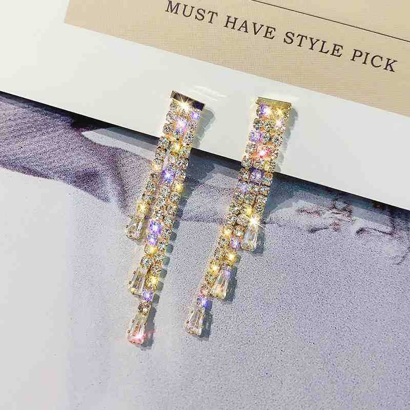 Bông Tai Đính Đá Zircon Lấp Lánh Thời Trang Dành Cho Nữ