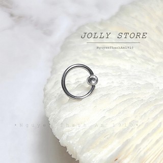 Khuyên vòng tai mũi Conch, septum, tragus bằng thép y tế JOLLY