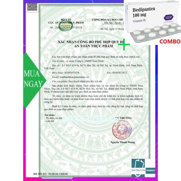Combo Bedipanten 100mg +  Siro thanh nhiệt tiêu độc Ích Nhi - 10ml