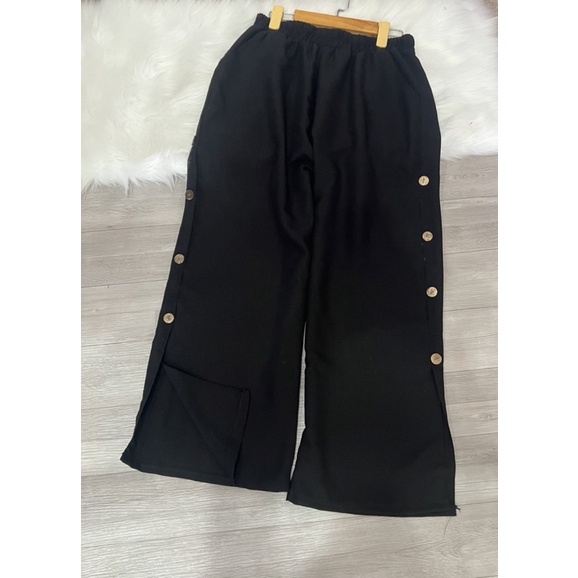 Quần Suông sẽ tà đính nút Bigsize 68kg đến 95kg