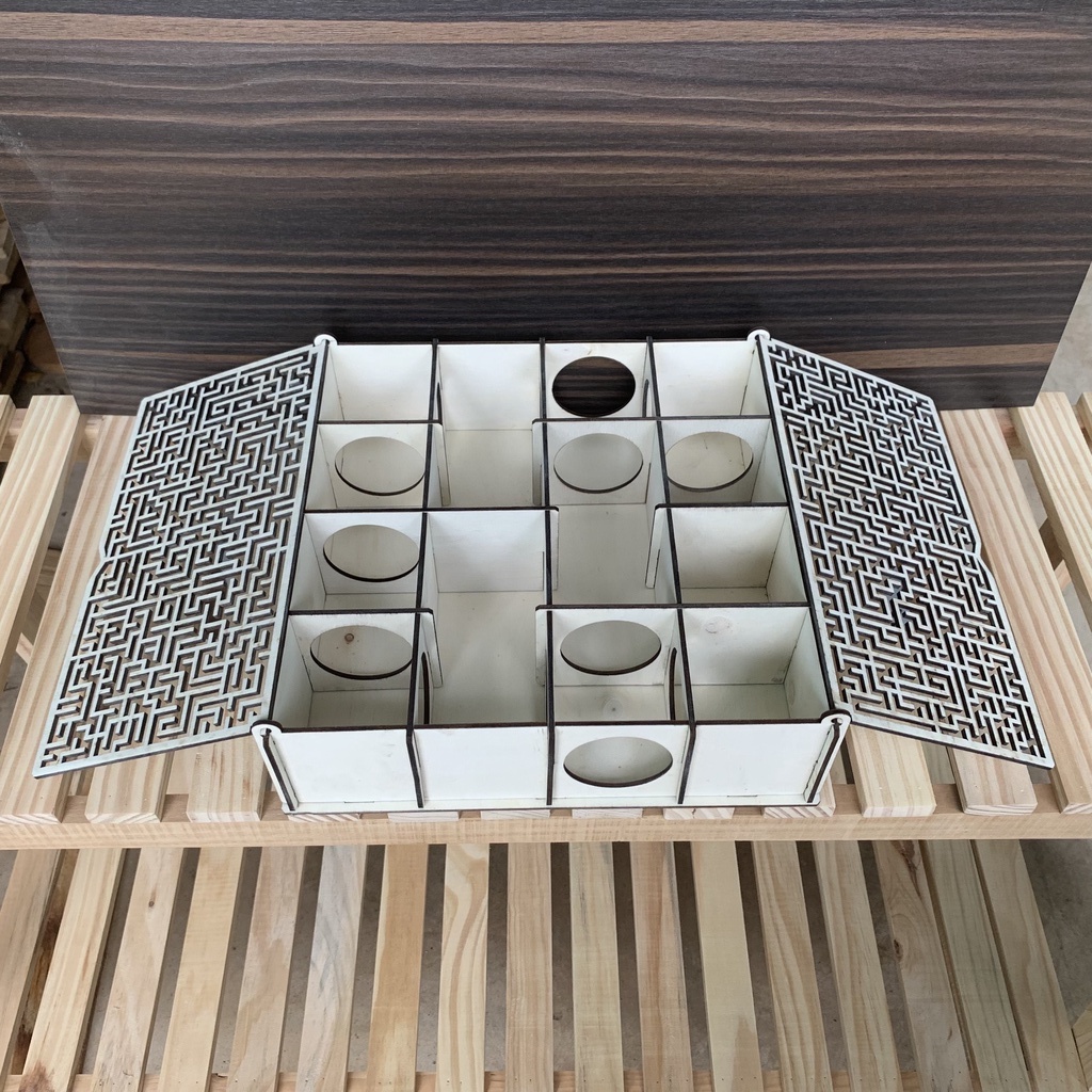 Mô Hình Hộp Mê Cung Gỗ Lắp Ráp Cho Chuột Hamster Size 26*26*7 cm