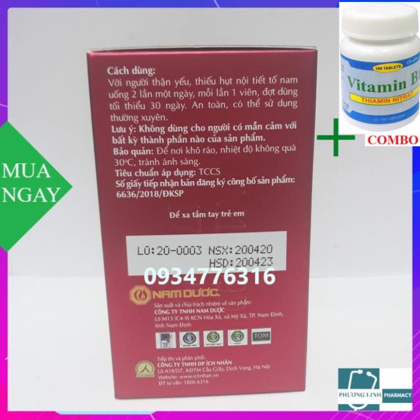 Combo Vitamin B1 chai 100 viên+ [ Chính hãng ] Khang dược sinh lực thời trai trẻ ( mua 6 tặng 1 )