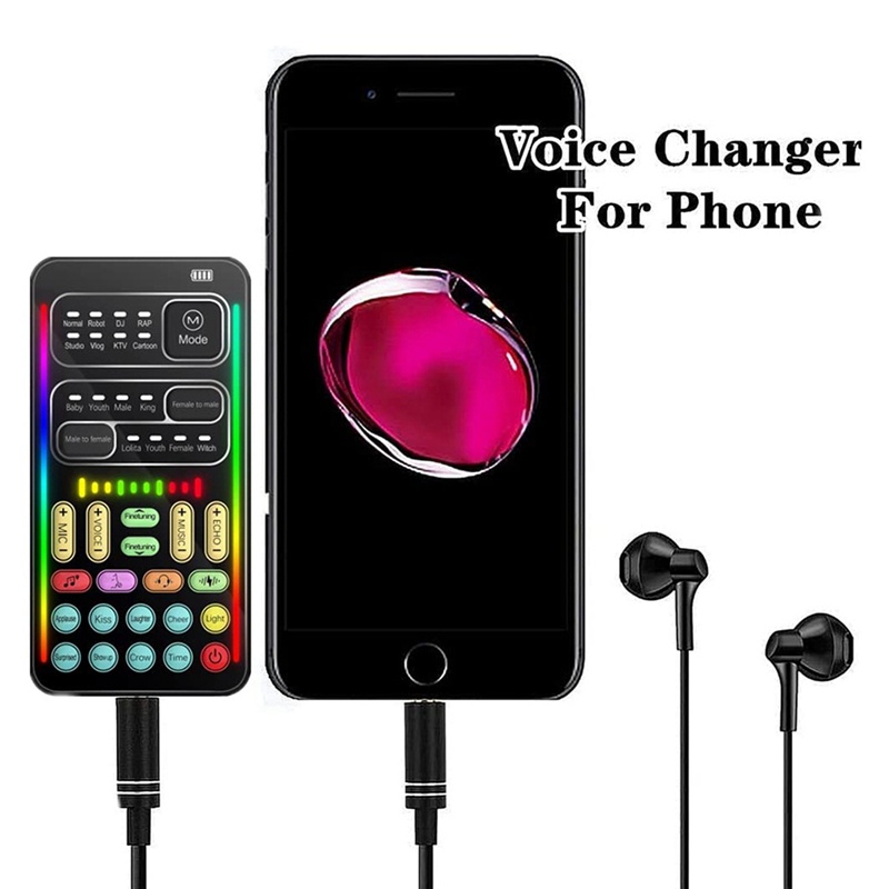 Micro Cầm Tay Thay Đổi Giọng Nói Với Hiệu Ứng Âm Thanh Đa Năng Cho Điện Thoại / Xbox / Switch (I900)