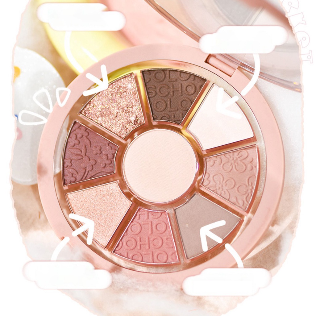 Bảng Phấn Mắt COLOR SCHOOL Vitality Pocket Eyeshadow Palette 9 Màu