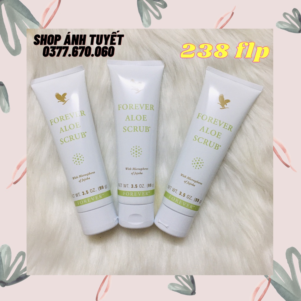SỮA RỬA MẶT TẨY TẾ BÀO CHẾT Forever Aloe Scrub_238flp. Sản Phẩm Lô Hội.