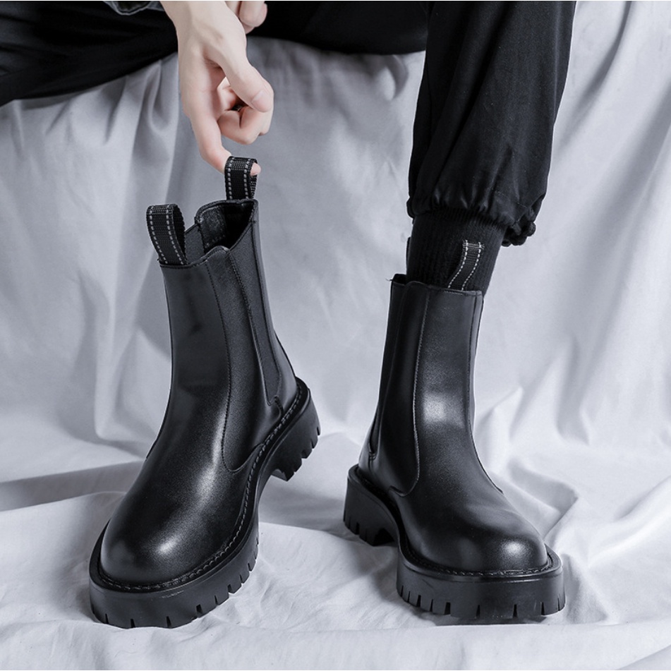 Giày bốt da nam The Jinx tăng chiều cao 7 cm Vintage S1 new 2024