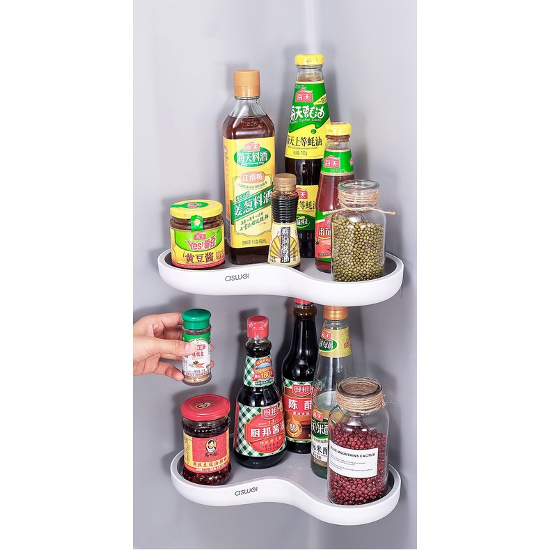 Kệ góc nhà tắm dán tường hình Trái Tim A2118