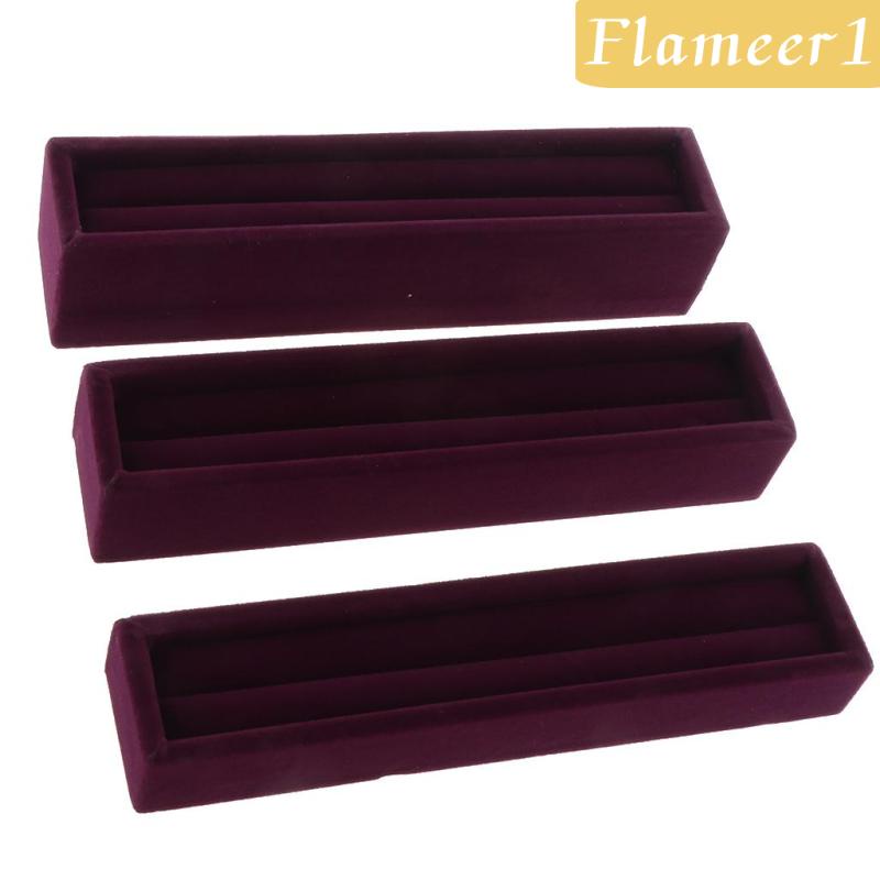 1 [Flameameer1] Set 3 Khay Nhung Trưng Bày Trang Sức