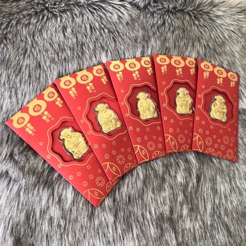 Lì xì mạ vàng thần tài 24K