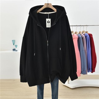 MR Áo Khoác hoodie Dáng Dài Bằng cotton plus size Cho Nữ (40-150kg)