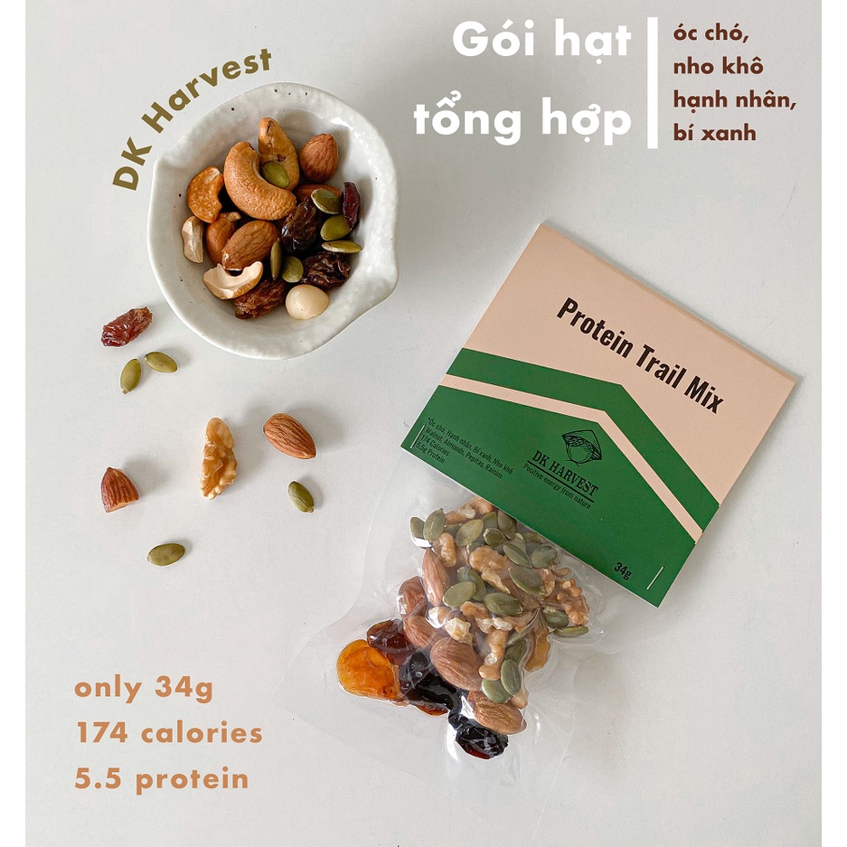 Healthy Trail Mix - Protein trail mix - Gói Hạt Tiện Dụng DK HARVEST