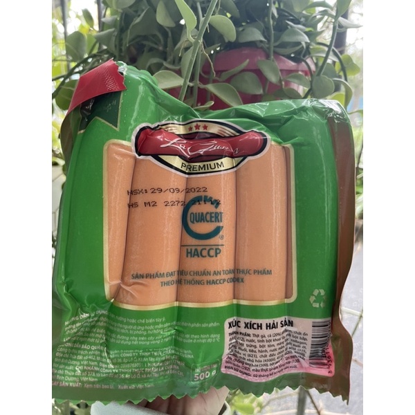 XÚC XÍCH XANH LACUSINA NGON RẺ 500GR/10 CÂY