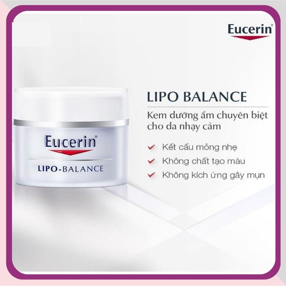 Eucerin Lipo Balance Kem dưỡng dành cho da khô, da nhạy cảm, phục hồi bảo vệ da tối ưu 50mL - Dược mỹ phẩm Derma Touch