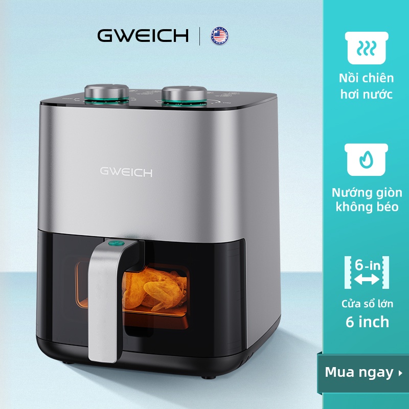 Nồi chiên không dầu GWEICH GMA-45M01 dung tích 4.5L - Thép không gỉ - Hàng chính hãng