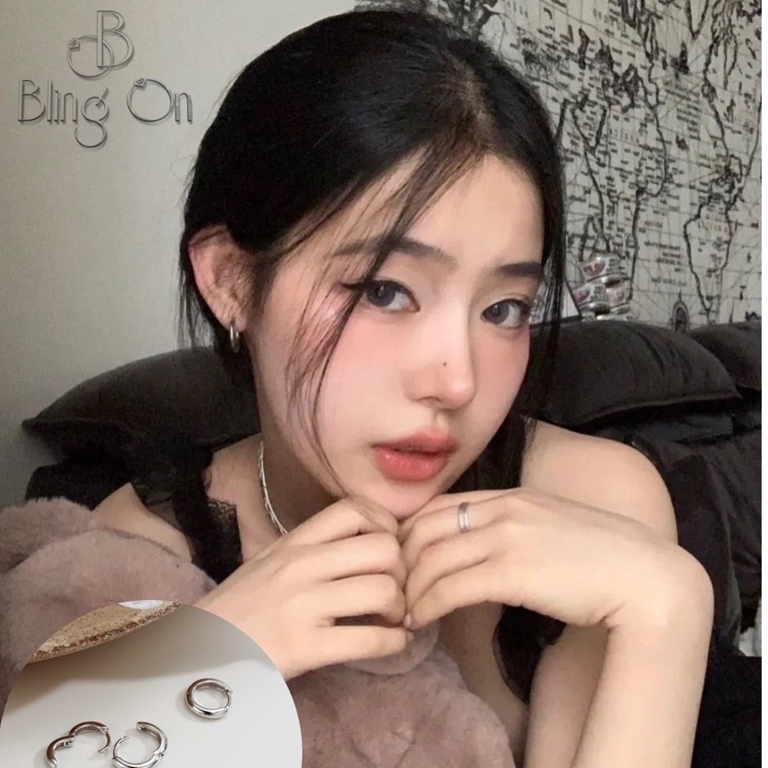 Bông Tai Tròn Trơn Đơn Giản, Khuyên Tai Nam Nữ Tròn Bán Giá Sỉ Tốt Nhất