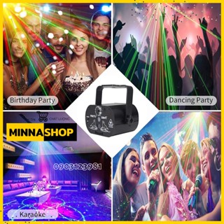 Đèn Chiếu Laser 3D Nháy Theo Nhạc, Dùng Cho Party, Vũ Trường, Karaoke, Đèn Phòng Bay, 60 Hiệu Ứng (MINNA SHOP)