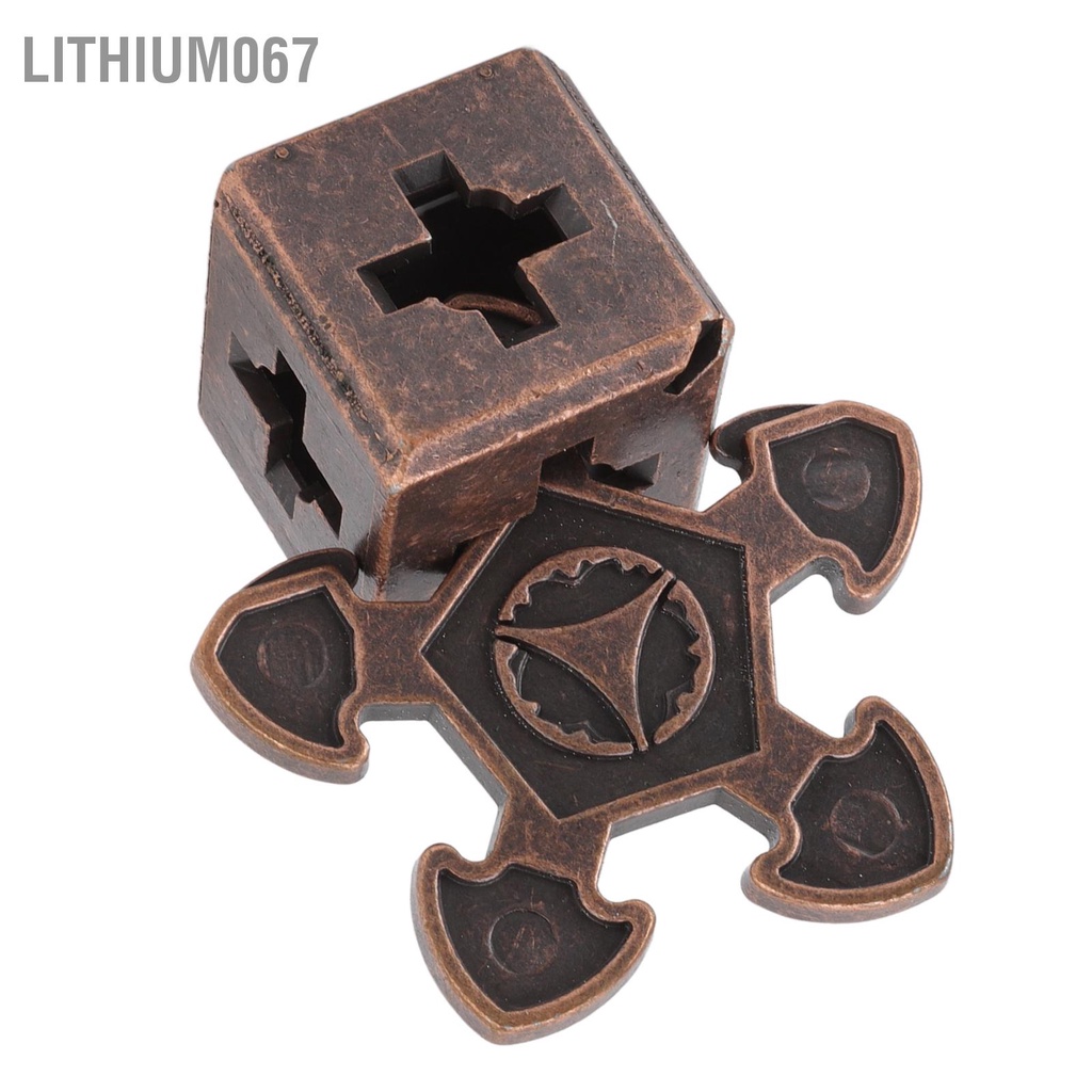 Lithium067 3D Metal Lock Puzzle Giáo dục Cổ điển Di động Giảm căng thẳng Kim loại Câu đố lồng vào nhau cho trẻ em Trẻ