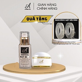 Combo Kem Face Pháp chữ A Cosmetics + Detox Bọt Biển Mỹ phẩm Phương Anh