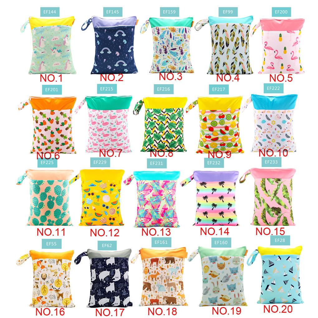 Túi Đựng Tã Ướt 30 * 40CM Chống Thấm Nước Có Thể Tái Sử Dụng