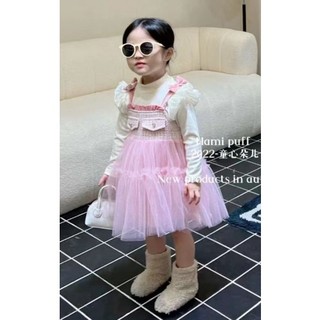 Combo đầm dạ phối voan cho bé 10_28kg