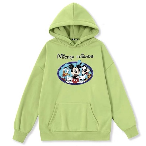 Áo nỉ có mũ hoodie Con Xinh phom rộng hình in Mickey Friends,thời trang thu đông dành cho bé từ 4 đến 10 tuổi