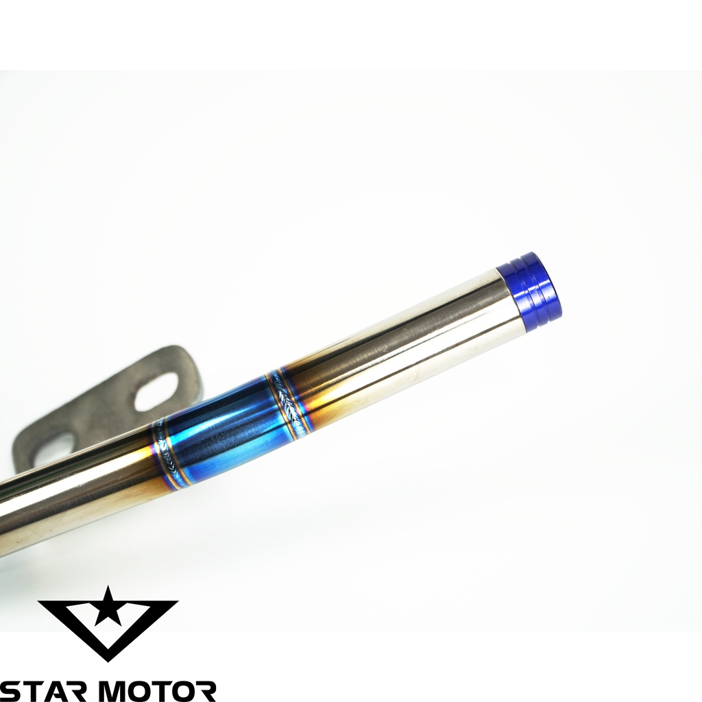 Tay xách, cảng sau Titan bóng mẫu Trần Thuận dành cho Wave 50,100,110, RSX 110 đầu chụp nhôm xanh