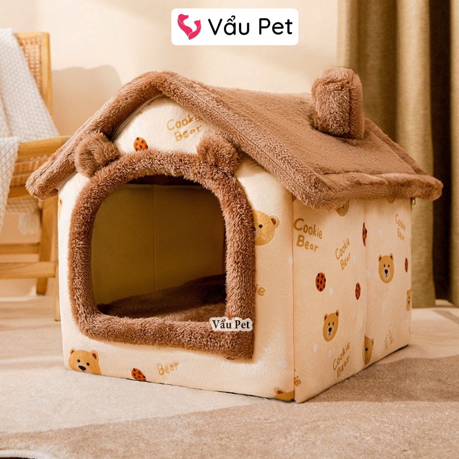 Nhà Đệm Cho Chó Mèo Êm Ái Cao Cấp - Nệm Cho Chó Mèo Thú Cưng Vẩu Pet Shop
