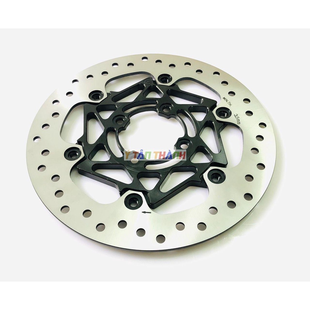 Đĩa Thắng 260Mm Lòng Nhôm Xoáy Đen  MS2684