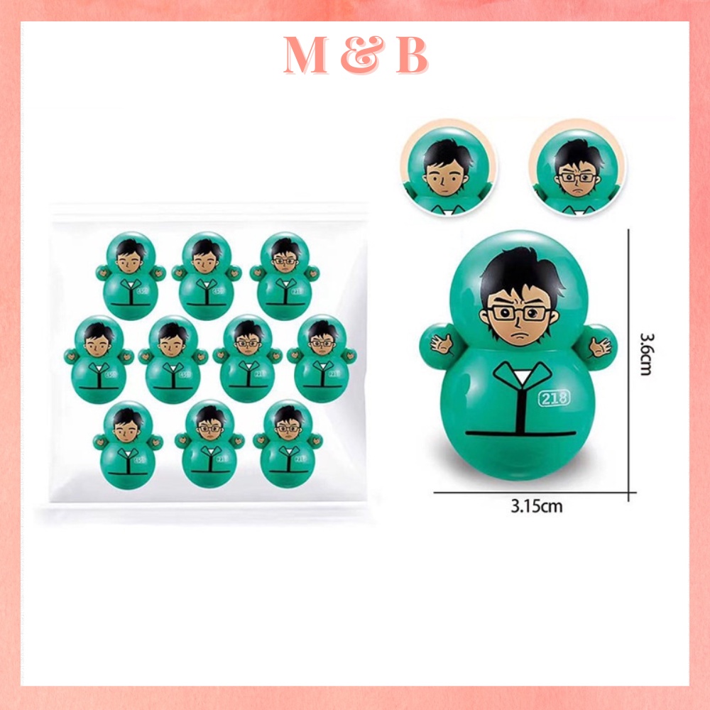 Lật đật mini, đồ chơi lật đật mini cho bé cute dễ thương kiểu dáng Squid game Doremon Pikachu Phi hành gia đáng yêu