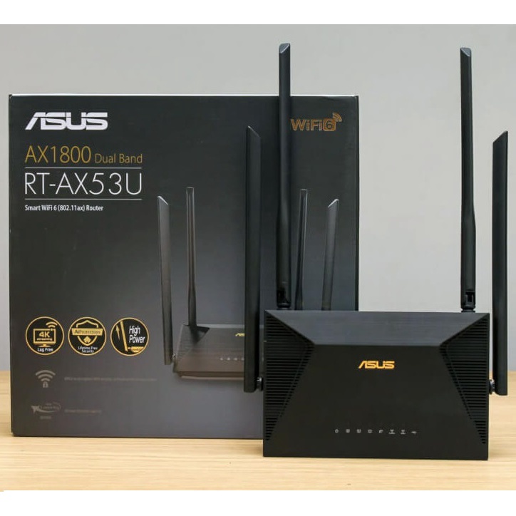 [Mã 99ELHA giảm 7% đơn 300K] Bộ phát Wifi6 ASUS RT-AX53U, Chuẩn AX1800 Băng Tần Kép