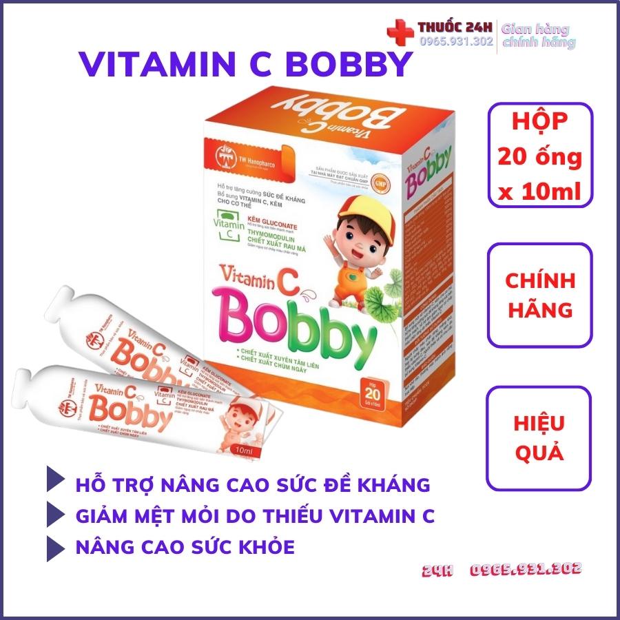 Vitamin C và Kẽm cho bé - VITAMIN C BOBBY- tăng sức đề kháng cho trẻ , cho bé phát triển toàn diện ( hộp 20 gói*10ml)