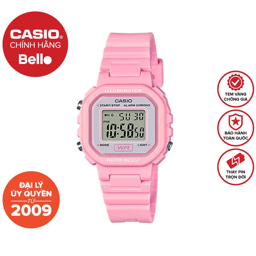 Đồng hồ dây nhựa nữ Casio LA-20WH chính hãng bảo hành 1 năm Pin trọn đời