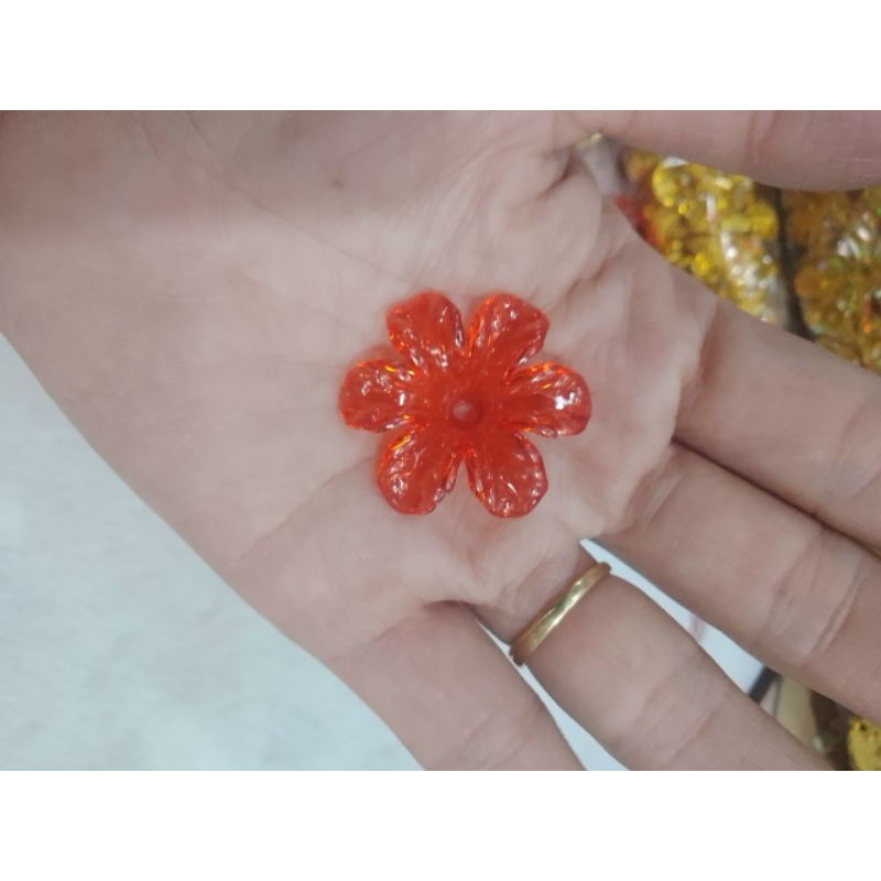 Bông mai pha lê 6 cánh làm cây kim tiền, cây cành vàng lá ngọc, cây tài lộc