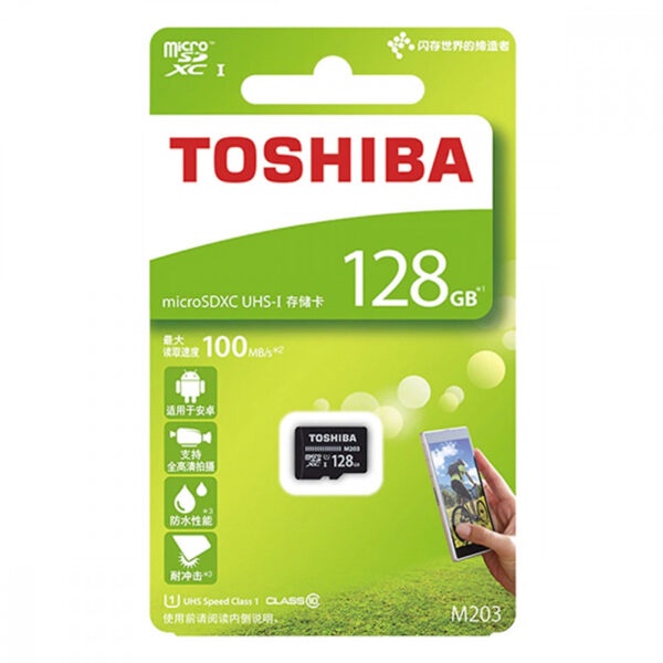 Thẻ nhớ Toshiba 128GB MicroSD EXCERIA M203 UHS-1 Class 10 (R100)