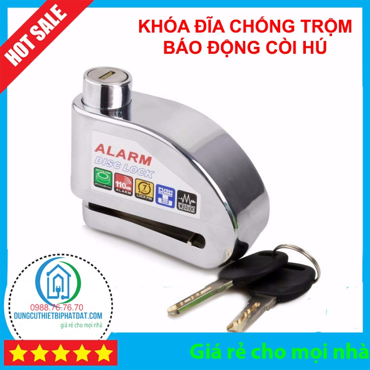 KHÓA ĐĨA BÁO ĐỘNG CHỐNG TRỘM DÀNH CHO XE MÁY