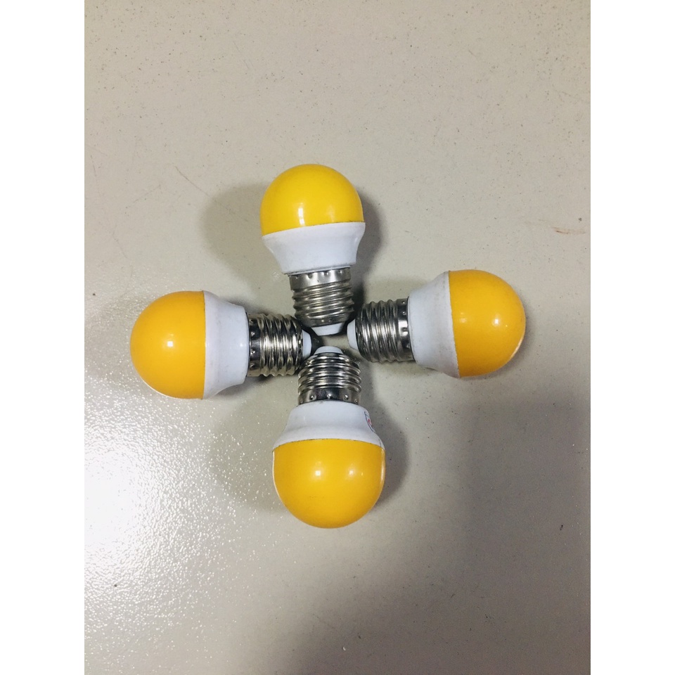 Bóng led búp trái châu 3W màu vàng